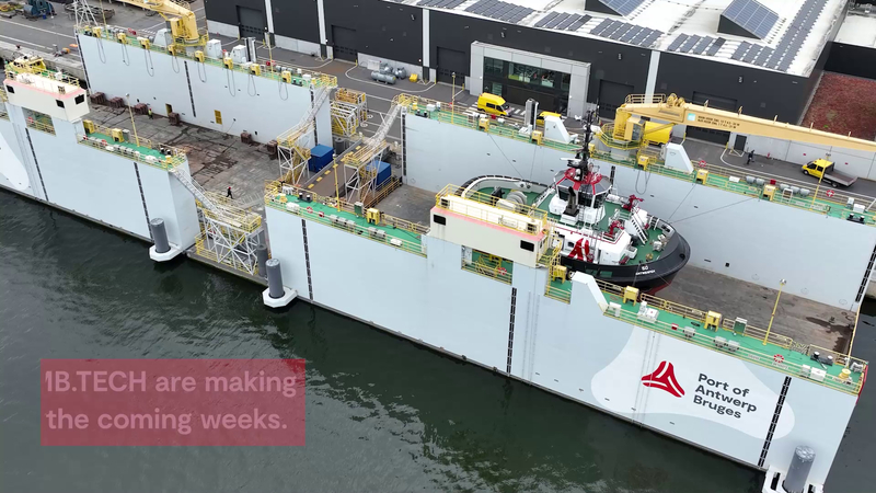 Hydrotug 1, the world's first hydrogen-powered tugboat, will make the journey from Oostende to Antwerp.