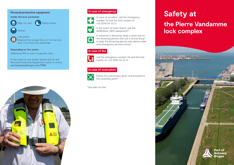 Safety regulations when visiting the Pierre Vandamme lock complex.