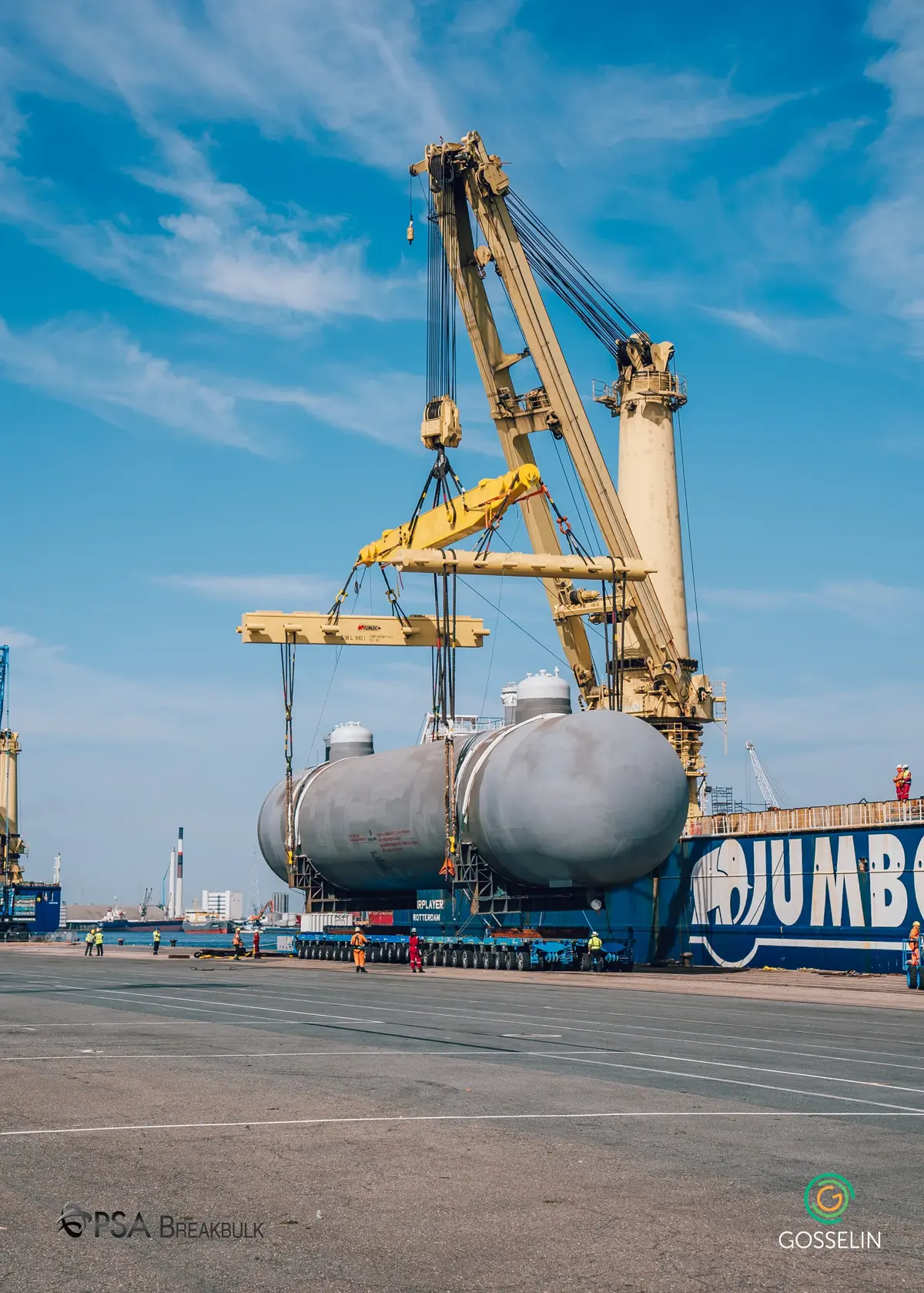 Projectlading voor INEOS Project ONE, in handen van Gosselin Group. Het betreft bullets voor de opslag en behandeling van gas.